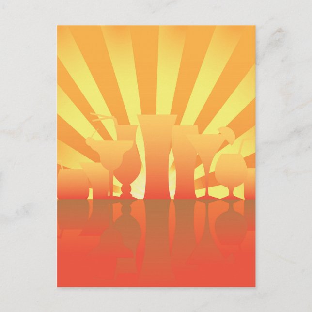 Sommarpartiets inbjudan - design vykort (Framsida)