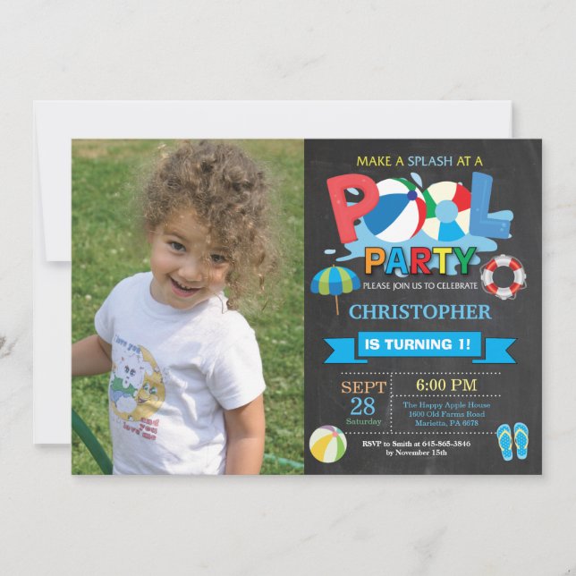 Sommarpartiets inbjudan till Splish Stänk Boy från (Framsida)