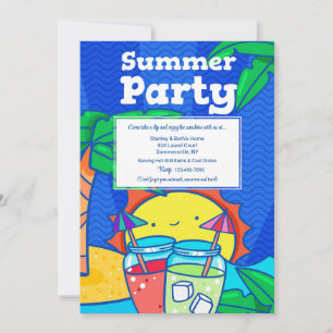 Sommarparty Inbjudningar