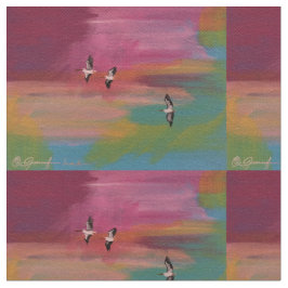 Sommarpelikaner i Sunset Tyg