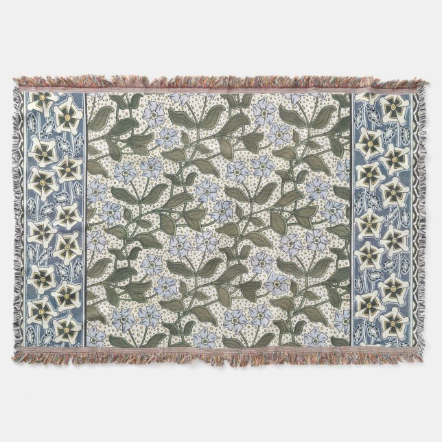 Sommarperiwinkle Flower Söt Elegant Blommigt Filt (Framsidan)