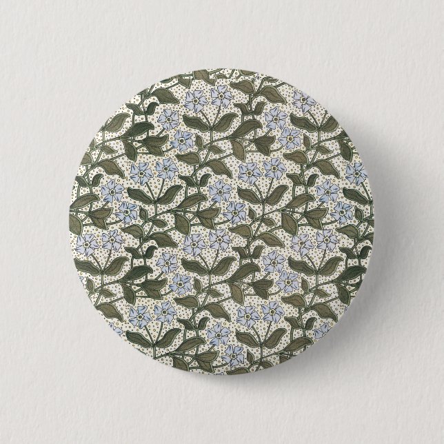 Sommarperiwinkle Flower Söt Elegant Blommigt Knapp (Framsida)