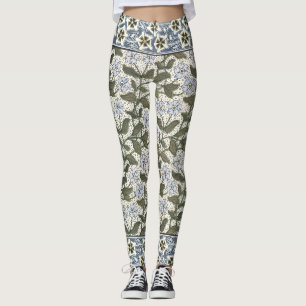 Sommarperiwinkle Flower Söt Elegant Blommigt Leggings
