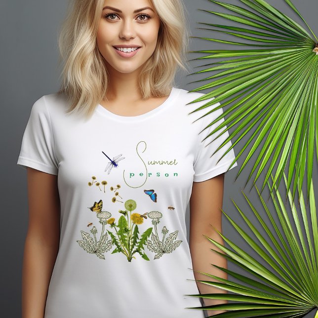 Sommarperson Dandelion Beneficials som säger T-shi T Shirt (Skapare uppladdad)