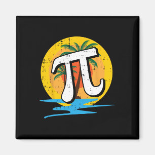 sommarpi-dagen Retro Beach Math Symbols Teacher St Magnet