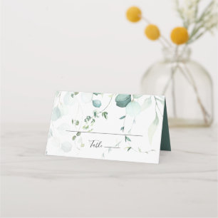 Sommarplatskort Eucalyptus Foliage Bröllop Grönt ( Placeringskort