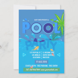 Sommarpoolparty Inbjudan