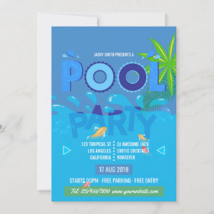 Sommarpoolparty Inbjudan