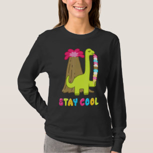 Sommarpopsicle Stanna Coola Ice Cream Retro 80s-po T Shirt