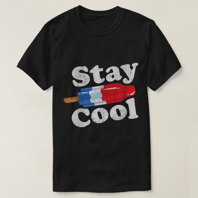 Sommarpopsicle Stanna Coola på den vackra bomben R T Shirt (Design framsida)