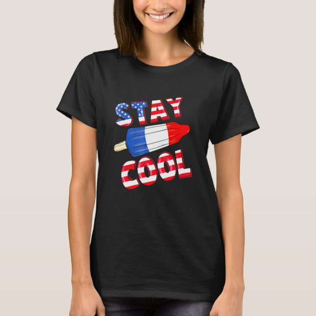 Sommarpopulationen stannar Coolan 4:e juli Bomb Re T Shirt (Framsida)