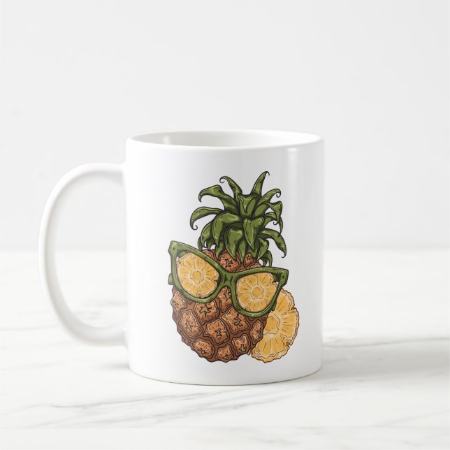 Sommarpresenter för ananas sommarstugor kaffemugg (Vänster)