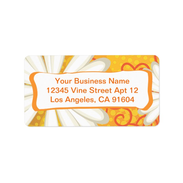 Sommarprickade stamDaisyn Tattoo Mönster Adressetikett (Framsidan)