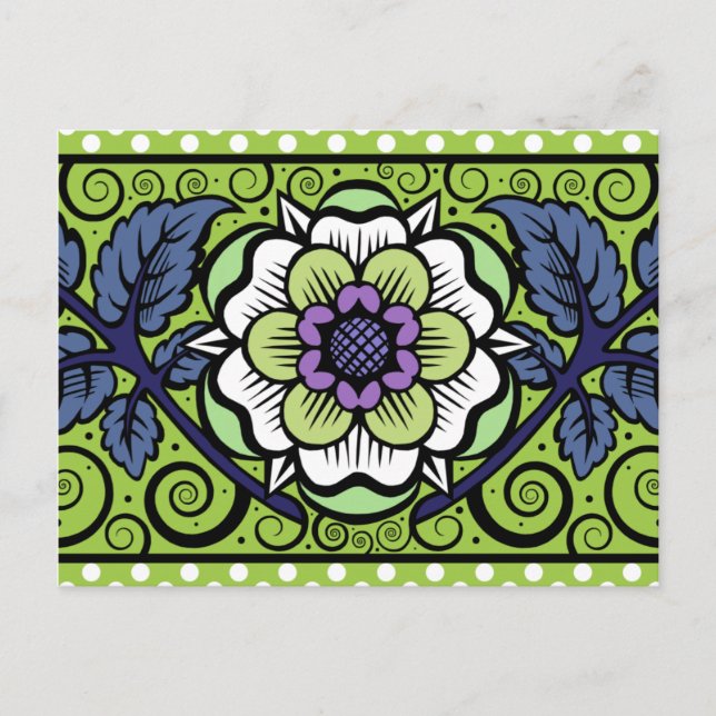 Sommarprimerare i Grönt - vykort (Framsida)