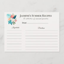 Sommarr receptkort | Citrus & Blommig Kökk
