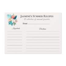 Sommarr receptkort | Citrus & Blommig Kökk