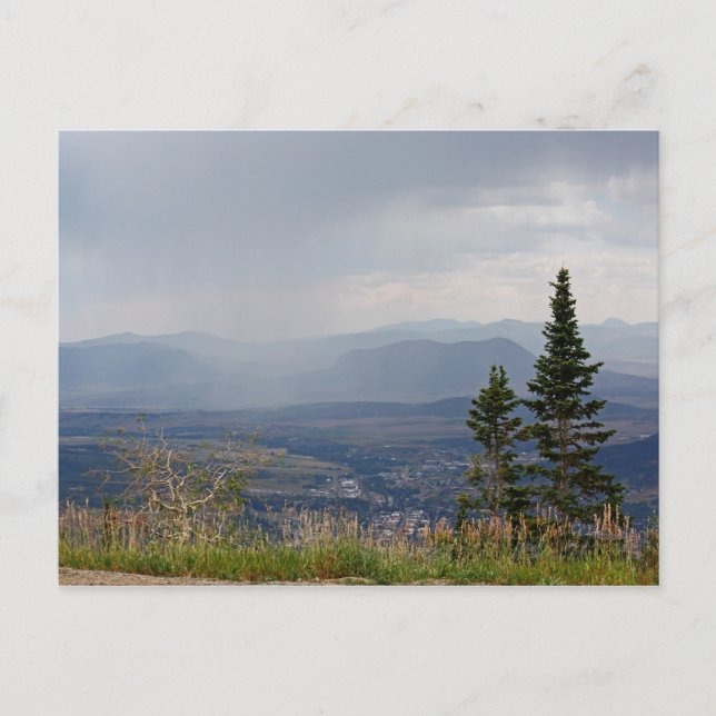 Sommarregnet i bergskorten vykort (Framsida)