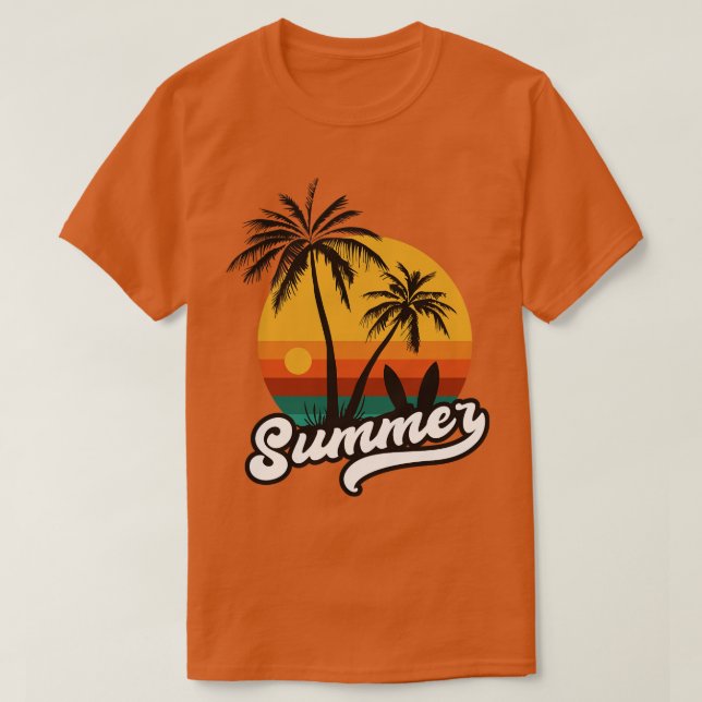 Sommarretro Vintgae Art T Shirt (Design framsida)
