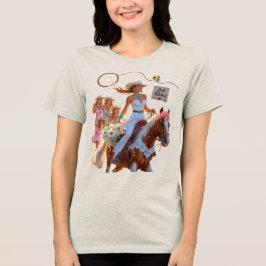 Sommarritt till evigt – Cowgirl bröllopslycka T Shirt