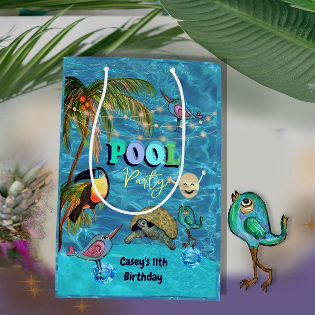 SommarRoligt Bassäng Party Tropical (Summer Fun Pool Party Tropical Medium Gift Bag)