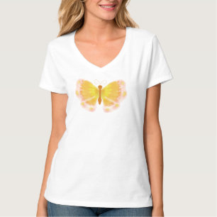 Sommarroligt för gult-fjäril t shirt