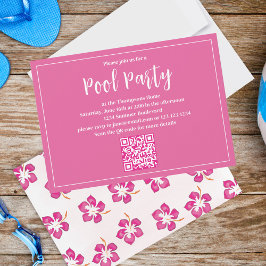 SommarRosa Blommigt Party Anpassningsbar Inbjudningar