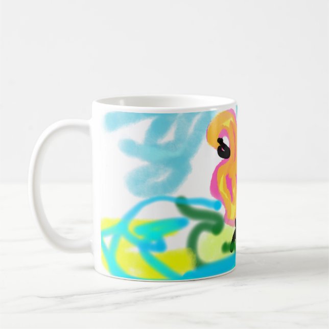 Sommarrosa flamingor underbara kaffemugg (Vänster)