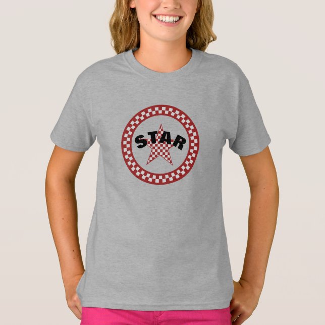 Sommarrött play Star T Shirt (Framsida)