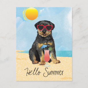 Sommarrottweiler vykort