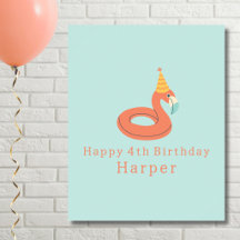 sommars flamingo flotte barn födelsedags poolparty