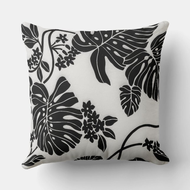 Sommars tropiska blomsterdesign kudde (Baksida)
