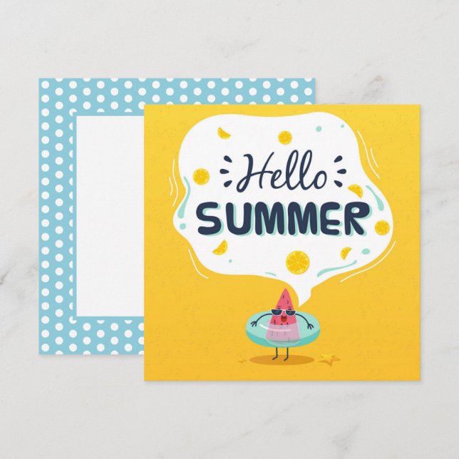 Sommarsallad Välkomstkort (Fram/baksida)