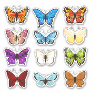 Sommarsamling av butterflies-klistermärke klistermärken