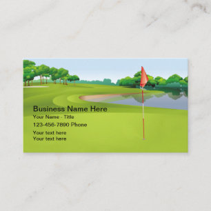 Sommarsäsong Golf Theme Visitkort