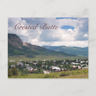 Sommarscen i Crested Butte. Colorado Vykort