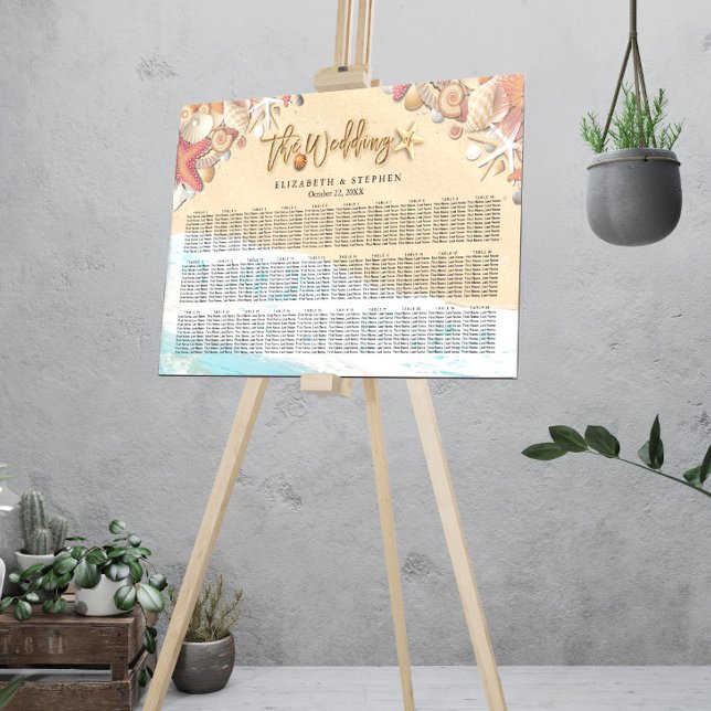 Sommarschemat Sandy Beach Starfish, bröllop Poster (Skapare uppladdad)