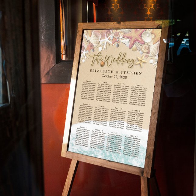 Sommarschemat Sandy Beach Starfish, bröllop Poster (Skapare uppladdad)