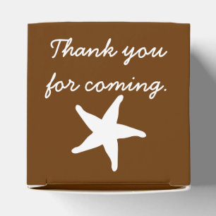 Sommarseasheller i Chocolate Favor Box Presentaskar