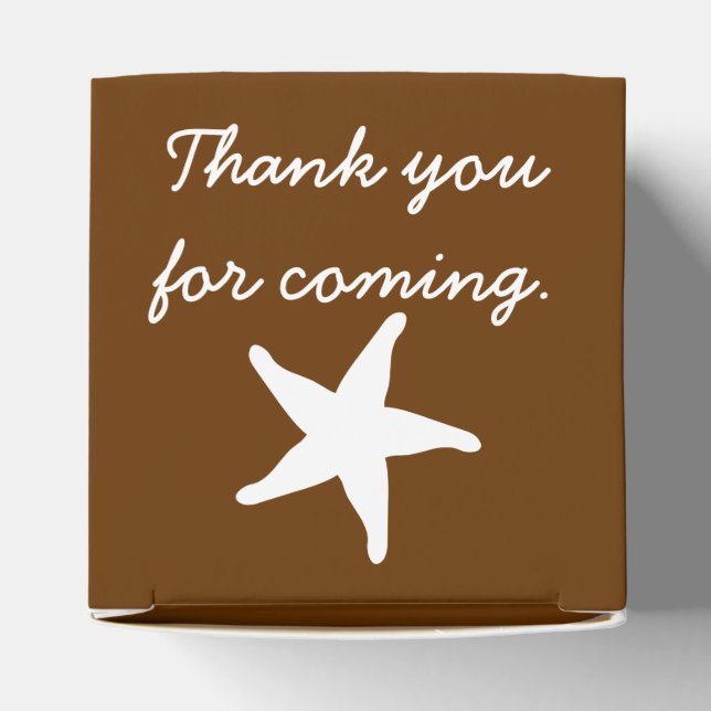 Sommarseasheller i Chocolate Favor Box Presentaskar (Överdel)