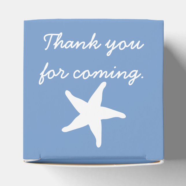 Sommarseasheller i Periwinkle Favor Box Presentaskar (Överdel)