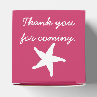 Sommarseashells i Raspberry Favor Box Presentaskar