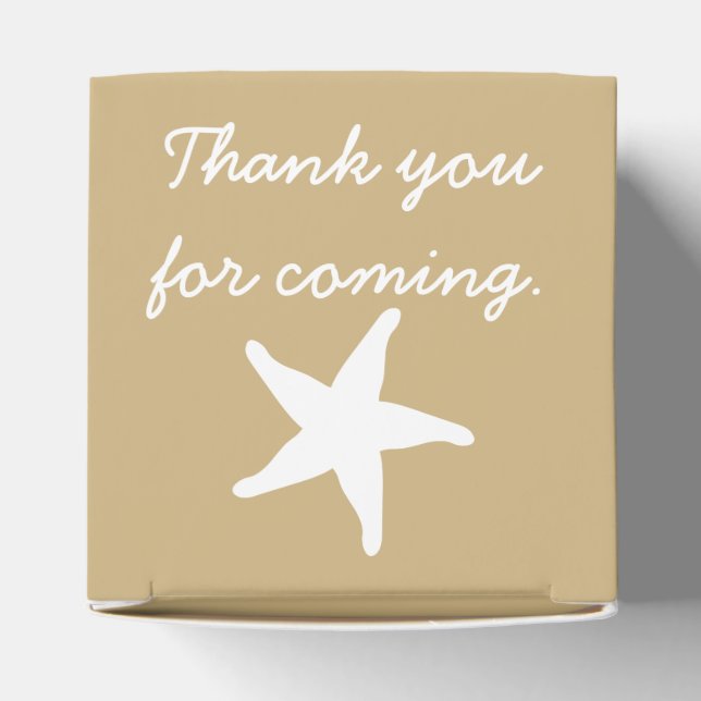 Sommarseashells i Sand Favor Box Presentaskar (Överdel)