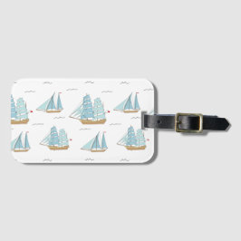 Sommarseatime Cute yachts med segel Bagagebricka