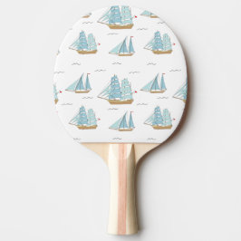 Sommarseatime Cute yachts med segel Pingisracket