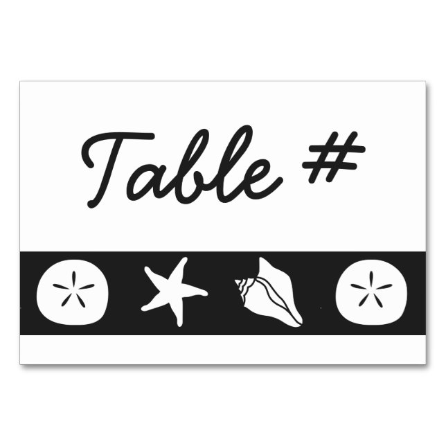 Sommarsegeler i Black Bord Card Bordsnummer (Framsidan)