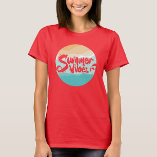 sommarsemester färgglad vintage strand t shirt