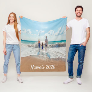 Sommarsemester för familjefotografi fleecefilt