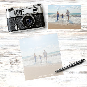 sommarsemester för fotofamilj i anpassningsbarna anteckningsblock