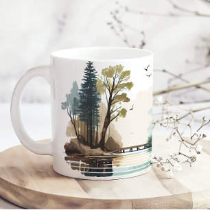 Sommarsemester glädje för stugcampare kaffemugg