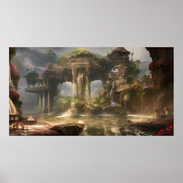 Sommarsemester i Fantasy med sjö Poster (Framsidan)